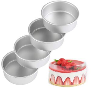 NCNC(okdeals01) Non Toxic 1 piece Dishware Safe Aluminum Alloy Round Wedding for Birthday Deep Bakeware Cake Pan Baking Pan Cake Mold