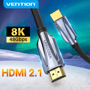 Vention 8K HDMI 2.1 Cable 8K 60Hz HDMI to HDMI Cable 4K 120Hz 3D Ultra HD High Speed 48Gbps for Laptop Monitor PC PS4 Project  Switch Audio Video Sync HDMI 2.1 Cord