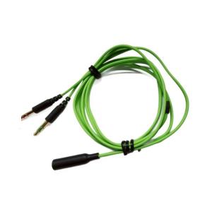 High Flexibility 3.5 mm Audios Cable For Headsets Reinforced Green lines Plug And Play Universals Computer Use