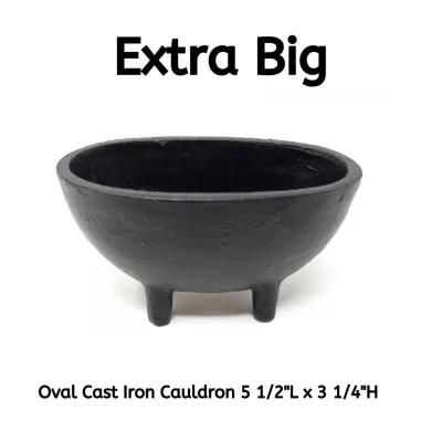 SI Oval Cast Iron Cauldron Burner For Incense resins burning