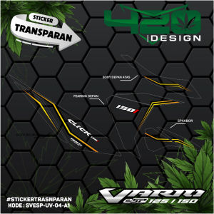 stiker sticker vario led 150 125 old tahun 2017 custom motif / decal striping motor vario led 2017 transparan bening motif terkini / svesp-uv - 420 Design