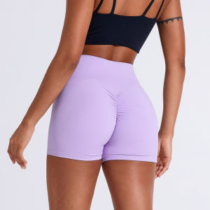 Quần short thể dục nâng hông đào xếp ly cho phụ nữ quần thể thao chạy bộ cao cấp quần yoga nhanh khô quần nóng cho mùa hè