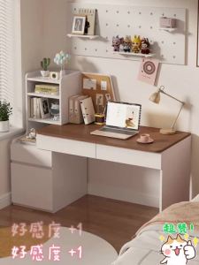 Solid Wood escopic Desk Bookshelf Desk Computer Desk Bedroom Home Use Student Study Writing Desk