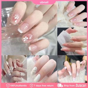 [COD With Free Glue]24pcs Fake Nails Set with Glue French False Nails Solid Color Nail Art Detachable False Nails for Decorating Fake Nails