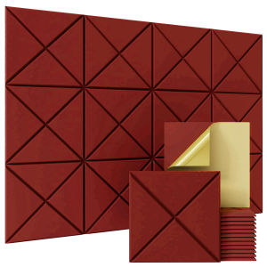 BEIYIN 12 Pack Acoustic Panels With Self-Adhesive12"X 12"X 0.4"Sound Proof Foam PanelsHigh Density Sound Insolation PanelsSoundproof Dampening Wall Panels for Home Studio Office