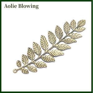 Aolie 10Pcs/set Vintage Leaf Filigree Wraps Connectors Metal DIY Craft Jewelry Making