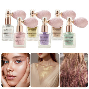 JIANGZHIB SAMSUGAR ผงไฮไลท์สเปรย์ เนื้อสเปรย์ประกายระยิบระยับ สำหรับไฮไลท์และคอนทัวร์ร่างกาย เนื้อเนียนเปล่งประกาย สำหรับการแต่งหน้างานเวที