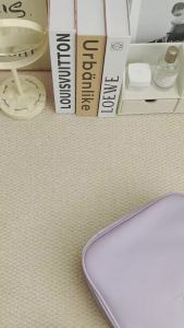 Túi đựng mỹ phẩm du lịch VLANDO túi đựng mỹ phẩm có ngăn ý tưởng quà tặng cho phụ nữ và các bạn gái túi đựng mỹ phẩm có vách ngăn và quai xách quà tặng cho dịp Giáng sinh sinh nhật đám cưới màu be.
