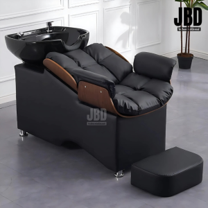 JBD storehouse เตียงสระผม อ่างเซรามิค เบาะหนังกันน้ำ อุปกรณ์ติดตั้งครบพร้อมใช้งาน รหัสรุ่น:CN5513