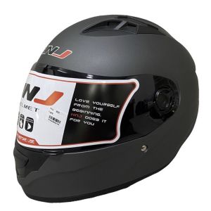 HNJ Full Face Helmet Modular Motorcycle Black Single Lens Sun Protection Helmet