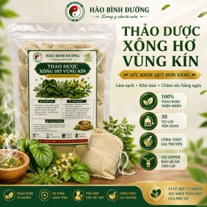 Thảo Dược Xông Hơ Vùng Kín Hào Bình Đường 30 Túi Lọc | 100% Thảo Dược Thiên Nhiên Chăm Sóc Vệ Sinh Phụ Nữ Sau Sinh Tiện Lợi