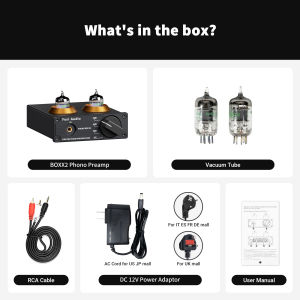 Fosi Audio Phono Preamp for Turntable Phonograph Preamplifier Mini Stereo Audio HiFi 5725W Vacuum Tube Amplifier Box X2 For DIY
