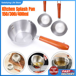 304 Stainless Steel Mini Sauce Pan Non Stick Hot Milk Oil Cooking Pot Wooden Handle Frying Melting Pot