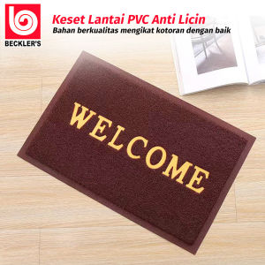 (Becklers) Keset Lantai PVC Welcome 38x58CM Kamar Mandi Anti Slip Mie Bihun Multifungsi PREMIUM