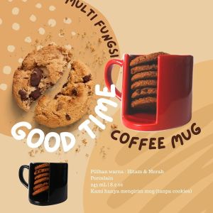 GOOD TIME Porcelain Mug | Gelas Kopi Keramik | Cangkir Kopi Susu