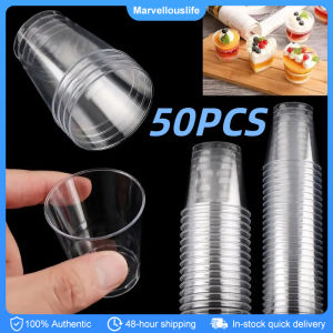 Disposable Plastic Mousse Cup Cylindrical Pudding Cup Dessert Cake Cup Appetizer Jelly Yogurt Mousse Baking Cup