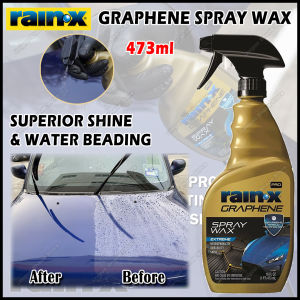 🌱 Rain-X / Rain - X / Rain X/ RainX Pro Graphene Spray Wax 473ml Original Car Care Water Beading Water Repellent Suit For Glass Metal Plastic Chrome Paint Remove Dirts UV Protection Long Lasting Gloss Shine DIY