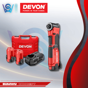 DEVON 5771-Li-12 12V Cordless Brushless Right Angle Impact Driver 6.35mm (1/4") Compact for Tight Spaces Sesuai Untuk Ruang Sempit