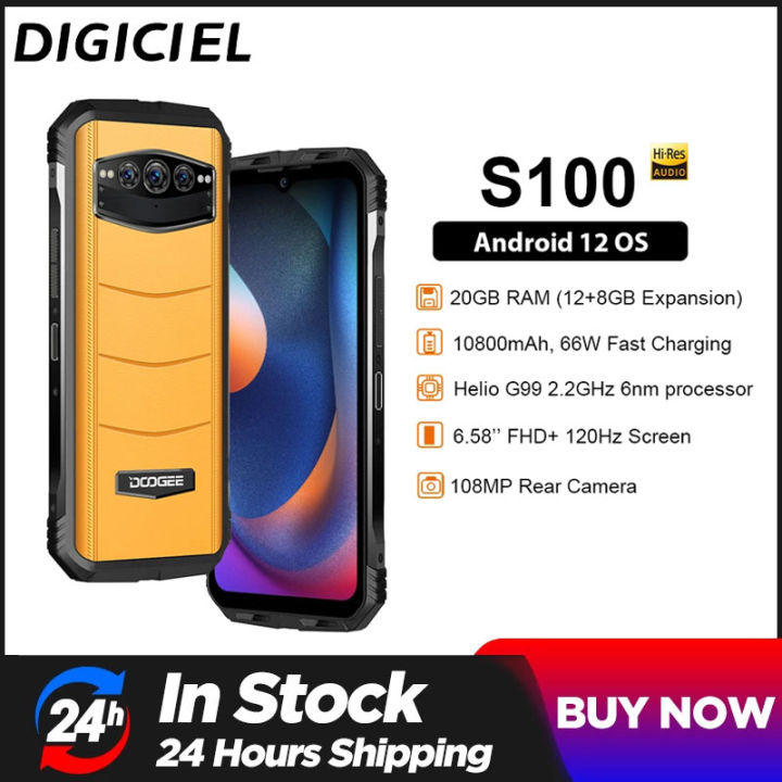 Doogee S100 Rugged Phone 108mp Camera 20gb+256gb Cellphone