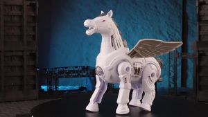 (Tặng Pin) Đồ chơi ngựa trắng chạy nước đại có nhạc ánh sáng led. Quà tặng cho bé dịp sinh nhật trung thu...