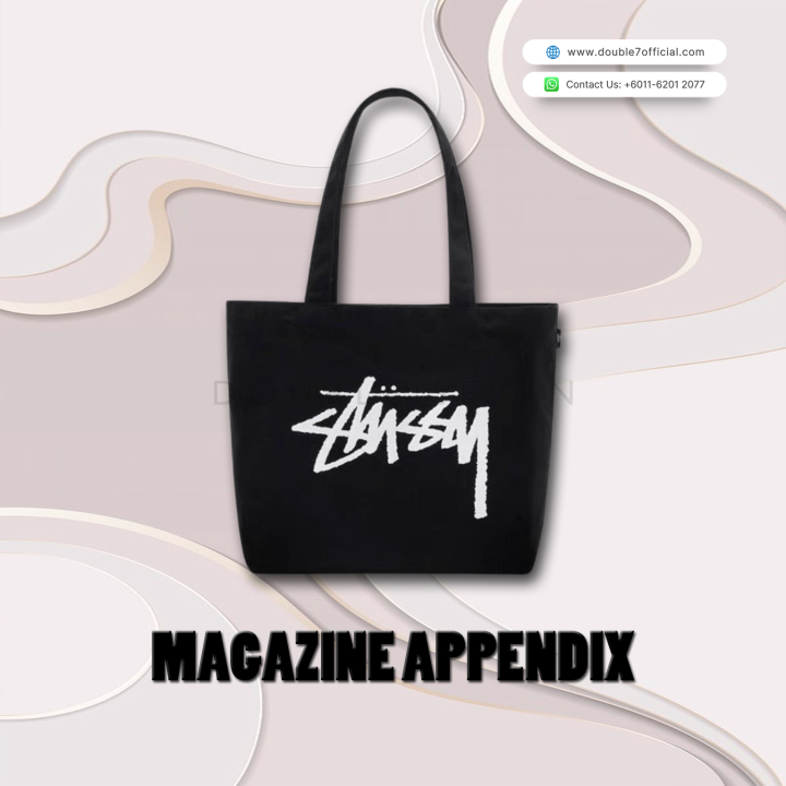 Stussy Magazine Appendix Streetwear Unisex Canvas Tote Bag (Japan ...