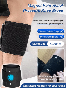 Magnet Pain Relief Pressure Knee Protector Sports Knee Brace Fabric Patella Strap