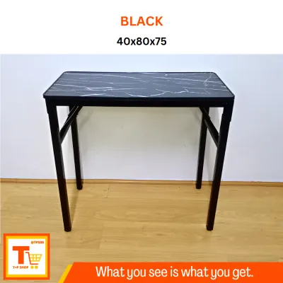 FOLDABLE TABLE - DINING TABLE / OFFICE TABLE / STUDY TABLE (MARBLE BLACK)