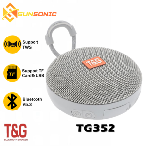 T&G TG352 TWS Bluetooth V5.3 Mini Round Super Bass Sound Portable Wireless Speaker