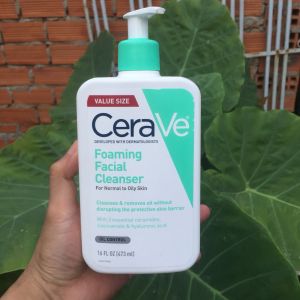 (Bản MỸ) Sữa rửa mặt tạo bọt dành cho da dầu Cerave Foaming Facial Clearser 473ml