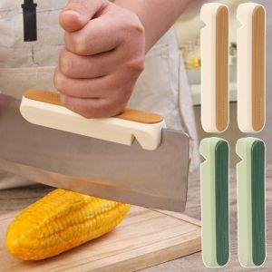 New Extended Clip Slot Soft Silicone Knife Booster Practical Kitchen Knife Hand Guard Tools 2-in-1 Vegetable Cutting Sharpening Supplies