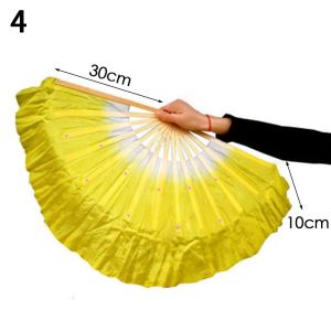 RJQFNG Kid Women Dancer Practice Long Imitation Silk Fans Long Silk Fans Belly Dancing Fan Rayon Silk Fans