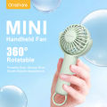 Orashare HF02 Pro Mini Fan Rechargeable 360°Rotatable Handheld Fan Portable Fan 3 Wind Speeds Super Handy and Lightweight Mini Portable Fan  With Mountaineering Buckle Design With Built in 1200mAh Battery Handheld Fan. 