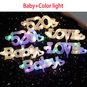 ookila Christmas Decorations Decorative bouquet lamp baking string Light advertising wedding banquet digital flashing crown gift box copper wire lamp string LOVE cake lamp