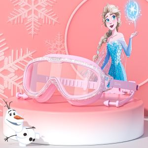 Kính bơi trẻ em góc nhìn rộng nút bịt tai họa tiết Disney mắt kính trong suốt chống sương mù cho bé gái và trai (tặng kèm bịt tai bịt mũi)