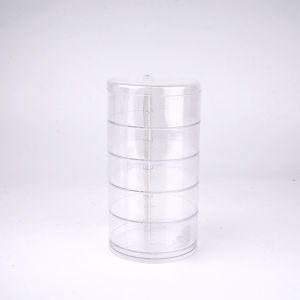 1 PC 5‑Layer Rotating Clear Acrylic Jewelry Storage Box Dust‑Proof Rotatable Display Organizer Case Dresser Accessories Storage Holder