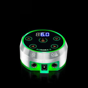 มืออาชีพสักแหล่งจ่ายไฟ Aurora 2 หน้าจอสัมผัสการอัพเกรดดิจิตอลจอแอลซีดีใหม่มินิ LED สัมผัสบอร์ดสักแหล่งจ่ายไฟม้วนและหมุนปากกาเครื่องอะแดปเตอร์