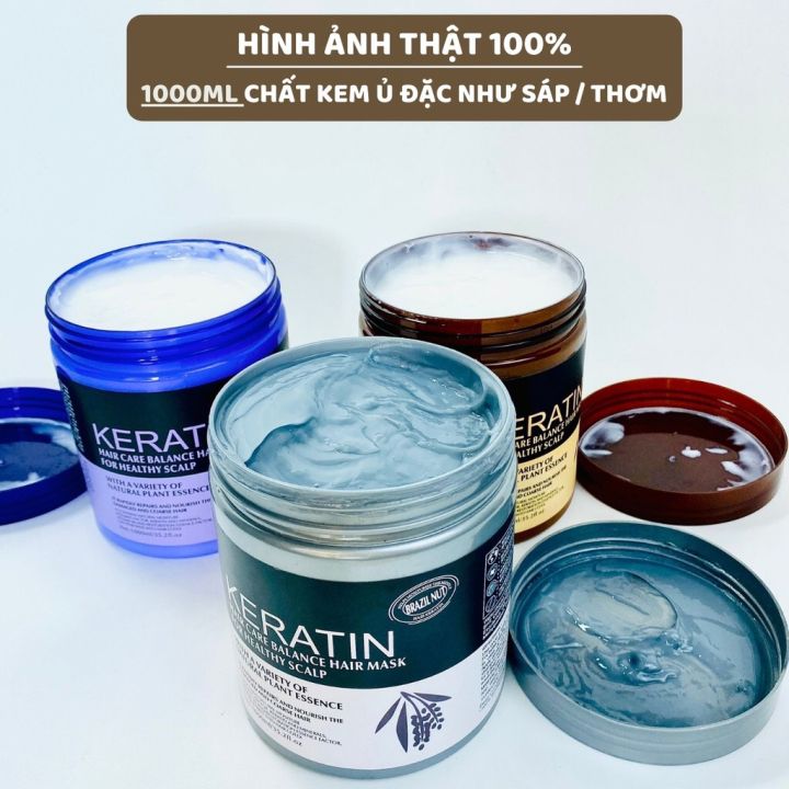 Kem ủ tóc KERATIN COLLAGEN 1000ML LAVENDER BRAZIL NUT - Ủ hấp tóc cung cấp dưỡng chất KERATIN tự nhiên
