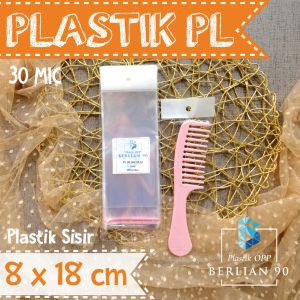 Plastik Display 8x18 Cm 30 Mic  Isi 100 Lembar- Plastik Perlize-Plastik Opp Gantung untuk Kemasan Aksesoris & Snack