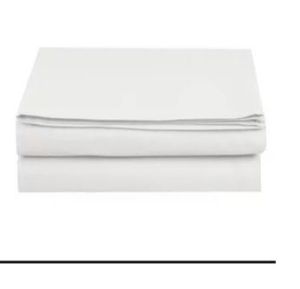 Single Flat Bedsheet white Made in Pakistan 100% cotton Thread Count 200 tc for Hotels Hospital and Home use Pure kepas cadar