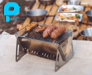 Camping Mini BBQ Grill Portable Folding Card Type Stove Barbecue Grill - Paez Official