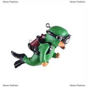[COD] Home Fashion Kawaii Resin Frogman Aquarium Ornaments Interesting Floating Decoration Simulated Mini Diver Fish Tank Aquarium Accessories