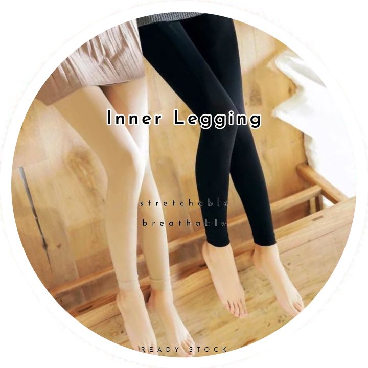 Inner Ankle Legging Skin & Black Color Thin Inner Nipis XS - M size  九分薄款内搭打底裤