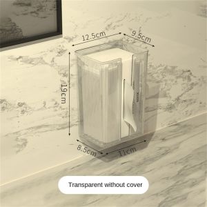 costel Tissue box Wall mounted self-adhesive tissue box Inverted drawer box in bathroom and kitchen luxurious and transparent