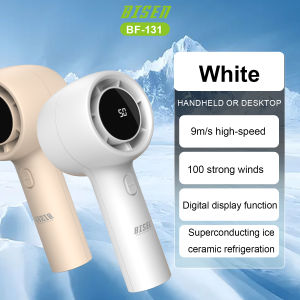 BISEN BF-131  Mini Fan Portable Handheld Rechargeable Leafless Electric  Suitable Fan For Summer Out