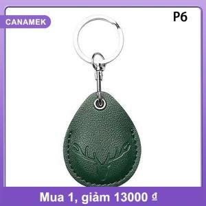 【CANAMEK】 1PC truy cập thẻ trường hợp da chủ thẻ Keychain vòng chìa khóa cửa khóa truy cập thẻ ID trường hợp Keychain truy cập thẻ Túi