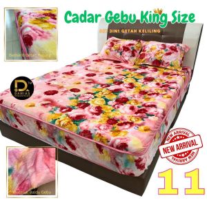 Cadar Gebu Super King 3in1 Teflon Coral Fleece Mattress Cover Milk Bed Flannel Protective Superking Size 200 x 220cm FAHIM Premium