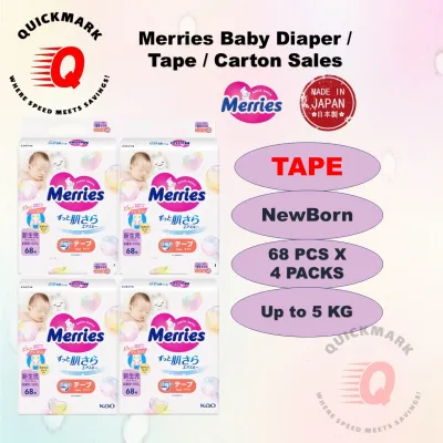 MERRIES Disposable Diaper / Availabe in Tape & Pants /Carton Sales / Twin Value Carton Sales
