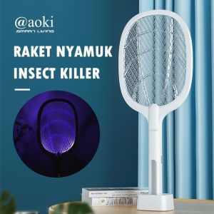 AOKI AK-881S DAN AK-882S RAKET PENGUSIR NYAMUK DAN SERANGGA RAKET NYAMUK YANG DI LENGKAPI BATERAI LITHIUM INSECT KILLER RAKET NYAMUK 2 IN 1| KUALITAS CANGGIH DAN EFEKTIF DI PAKAI DI RUMAH