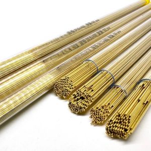 Hanson8 100pcs Brass Tube OD0.3-1.0mm L=400mm Electrical Discharge Piercing Brass Electrode Single Hole Drill EDM Tube R6P8Q