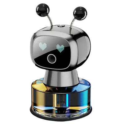 Smart Stylish and Lovely Robot Car Air Freshener-Fine Spray-Four Gear Adjustment-Vibration Sensing On/Off - Large Capacity Long-Lasting Fragrance-Home/Office/Pewangi Kereta汽車香水車載香薰空气净化器